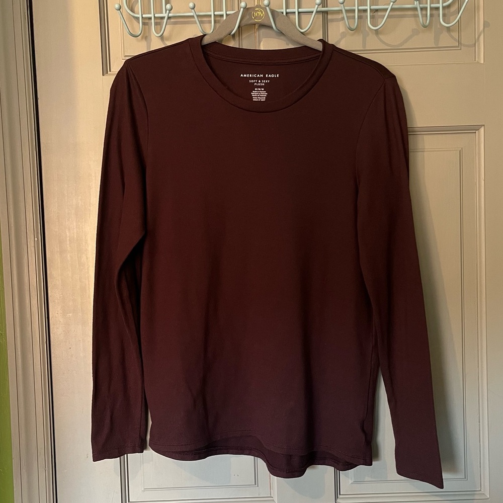American Eagle Outfitters Soft & Sexy Plush size Medium long sleeve maroon